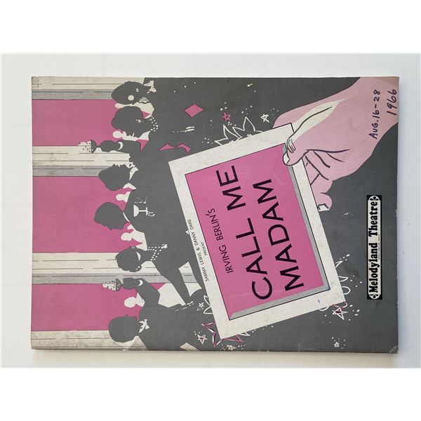 Kent Smith and Russell Nype signed Call Me Madam program