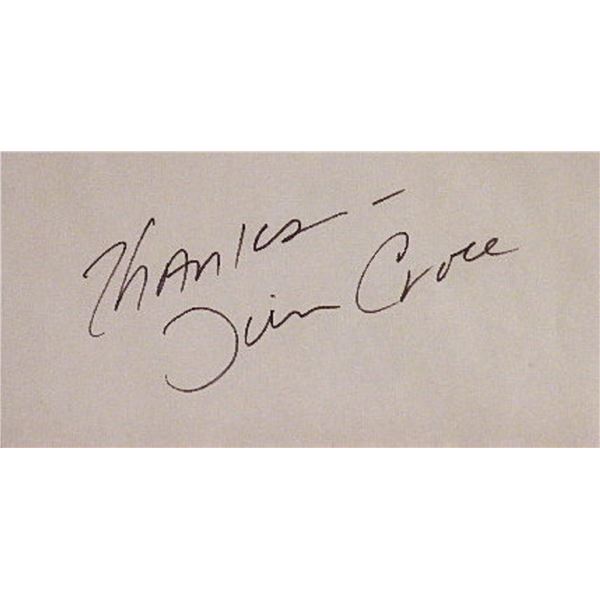 Singer Jim Croce signature slip