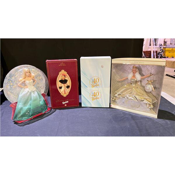4 ASSORTED HOLIDAY & CELEBRATION BARBIE DOLLS