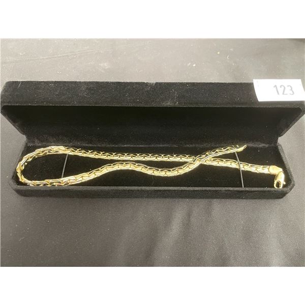 14K GOLD PLATED 7.0MM SERPENTINE CUBAN LINK NECKLACE - 18.0" LONG