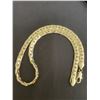 Image 2 : 14K GOLD PLATED 7.0MM SERPENTINE CUBAN LINK NECKLACE - 18.0" LONG