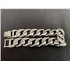 Image 2 : PLATINUM PLATED 14.0MM ICED OUT CUBAN LINK BRACELET - 8" LONG