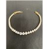 Image 2 : 18K GOLD PLATED 3MM TO 6MM GRADUATED TENNIS BRACELET - ADJUSTABLE 6.5" - 7.5" LONG
