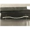 Image 1 : PLATINUM PLATED PEAT CUT 10.0CTTW TENNIS BRACELET - 7" LONG