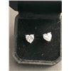 Image 1 : 925S 2.0CT EACH MOISSANITE STUD EARRINGS, MOUNTED IN 925 STERLING SILVER WITH WHITE GOLD OVERLAY