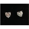 Image 2 : 925S 2.0CT EACH MOISSANITE STUD EARRINGS, MOUNTED IN 925 STERLING SILVER WITH WHITE GOLD OVERLAY