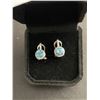 Image 1 : STERLING SILVER 1.0CT SWISS BLUE TOPAZ LEVERBACK EARRINGS, MOUNTED IN 925 STERLING SILVER WITH