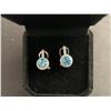 Image 2 : STERLING SILVER 1.0CT SWISS BLUE TOPAZ LEVERBACK EARRINGS, MOUNTED IN 925 STERLING SILVER WITH