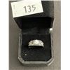 Image 1 : 925S 1.0CT MOISSANITE RING, MOUNTED IN 925 STERLING SILVER WITH WHITE GOLD OVERLAY, RESIZABLE