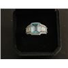 Image 2 : STERLING SILVER 4.0CT EMERALD CUT SWISS BLUE TOPAZ RING, SIZE 6 - MOUNTED IN 925 STERLING SILVER
