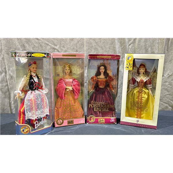 4 ASSORTED BARBIE DOLLS OF THE WORLD INCLUDING; PRINCESS OF HOLLAND, PRINCESS OF THEW PORTUGESE