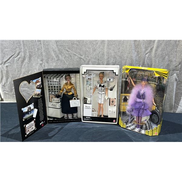3 ASSORTED BARBIE DOLLS INCLUDING; DANCE 'TIL DAWN, SEE'S CANDIES I LEFT MY HEART IN SAN FRANCISCO