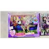 Image 2 : 4 ASSORTED EVER AFTER HIGH DOLLS INCLUDING; ROSABELLA BEAUTY, APPLE WHITE, RAVEN QUEEN & DRAGON