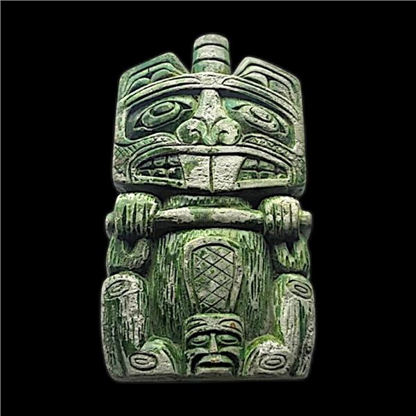 Mexican Coated Jade Statue
