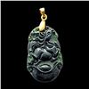 Image 1 : Antique Jade Horse Pendant with Untested Gold Bail