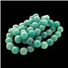 Image 2 : NATURAL GREEN CHINESE JADE BEADED KNOTTED NECKLACE