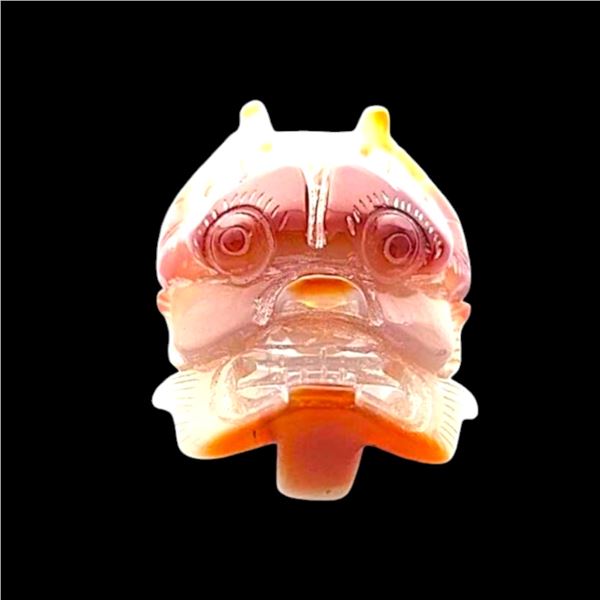 White and Red Carved Jade Dragon Belt Buckle