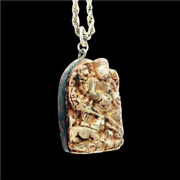 ANTIQUE WHITE JADE PENDANT NECKLACE