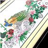 Image 3 : Exquisite Silk Framed Peacock Needlepoint Embroidery - Wood Frame