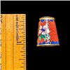 Image 4 : Cloisonne Red Blue Floral Enamel Sewing Thimble