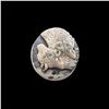 Image 3 : Carved Wolf Pair Tourmaline Stone Pendant