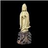Image 1 : Antique Chinese Guanyin Carved Jade Hardstone Figurine Statue Signed
