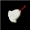Image 2 : Natural Purple White Jade Carved Bell Pendant