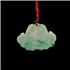 Image 2 : Natural Green Spinach Jade Carved Bell Pendant
