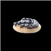 Image 2 : Antique Carved Black and White Jade Ship Boat Carving Pendant with Blue Inclusions Tested
