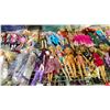 Image 3 : SHELF OF ASSORTED DOLLS INCLUDING; BARBIE, EVER AFTER HIGH & MORE