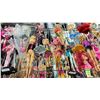Image 3 : SHELF OF ASSORTED DOLLS INCLUDING; BARBIE, EVER AFTER HIGH, MONSTER HIGH & MORE