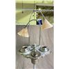 Image 2 : ANTIQUE SLAG GLASS ART DECO CHROME ASHTRAY STAND WITH LAMP  38"H