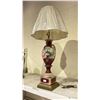 Image 3 : ANTIQUE FLORAL MOTIF HAND PAINTED TABLE LAMP WITH SHADE APPROX 40" TALL
