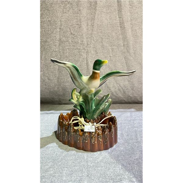 VINTAGE HAND PAINTED MALLARD DESK LAMP 30" TALL