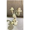 Image 2 : HUTSCHENREUTHER SELB KARL TUTTER CHERUB MOTIF PORCELAIN CANDLE HOLDER 11" TALL