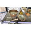 Image 2 : LOT OF ASSORTED ANTIQUE BRONZE & COPPER POTS & PANS