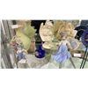 Image 2 : SHELF OF ASSORTED COLLECTIBLES INCLUDING; HORN, FIGURINES, CRYSTAL PITCHER & MORE