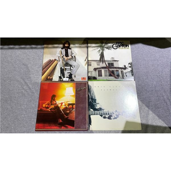 4 ASSORTED ERIC CLAPTON VINYL RECORDS INCLUDING; 461 OCEAN BOULEVARD, SLOWHAND, BACKLESS & MORE
