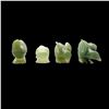 Image 2 : NATURAL ICY JADE BIRD CARVINGS FIGURINE STATUES SET OF 4