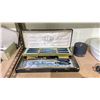 Image 2 : SHELF OF ASSORTED DINNERWARE, GLO-HILL CUTLERY CARVING SET, COOKWARE & MORE