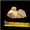 Image 2 : ORANGE WHITE KOI FISH CARVING FIGURINE STATUE