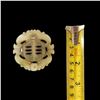 Image 2 : ANTIQUE JADE GREEN DISC PENDANT CARVING