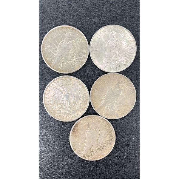 1900, 1922, 1922, 1923, 1925, MORGAN SILVER DOLLARS