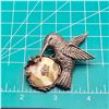 Image 11 : Circa 1940's Sterling Silver & Abalone Hummingbird Brooch