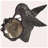Image 1 : Circa 1940's Sterling Silver & Abalone Hummingbird Brooch