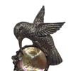 Image 2 : Circa 1940's Sterling Silver & Abalone Hummingbird Brooch