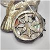 Image 5 : Circa 1940's Sterling Silver & Abalone Hummingbird Brooch