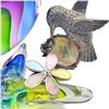 Image 7 : Circa 1940's Sterling Silver & Abalone Hummingbird Brooch