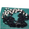 Image 10 : Multi-Strand Onyx and Coin Pearl Necklace .925