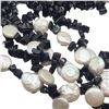 Image 7 : Multi-Strand Onyx and Coin Pearl Necklace .925